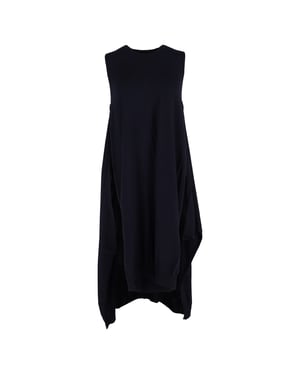 See by Chloé jurk met zijsplit in marineblauwe wol