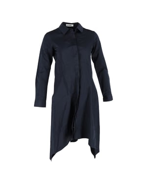 Jil Sander Shirt Dress in Navy Blue Cotton