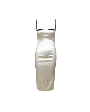 Dolce & Gabbana Metallic Silver Klänning - 90-tal