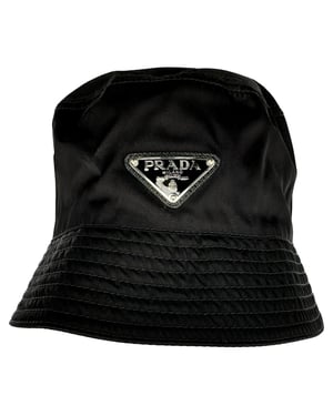Prada Re-Nylon Hoed in Zwart Nylon