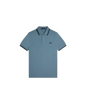 Fred Perry Heren Twin Tip Poloshirt (Blauw)