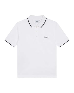 Boss Polo shirt met korte mouwen voor kinderen/Kinderen (Wit)