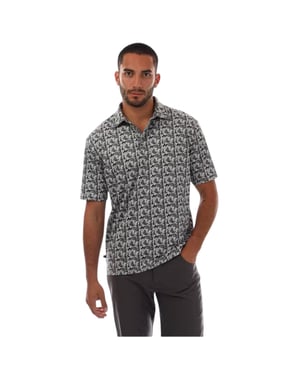 Farah Trawick geometrisch poloshirt voor heren (Harbour Mist)