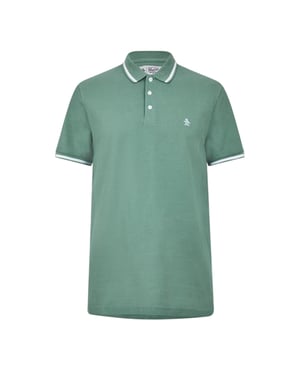 Original Penguin Heren Regular Poloshirt met Korte Mouwen (Olieblauw)