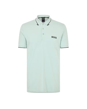 Boss Paddy Pro katoenen piqué-poloshirt voor heren (Turquoise groen)