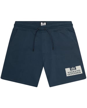 Weekend Offender Heren-sweatshorts met Parma-logo (Inktblauw/Zilver)