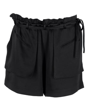 Valentino Garavani Paperbag Shorts in zwarte viscose