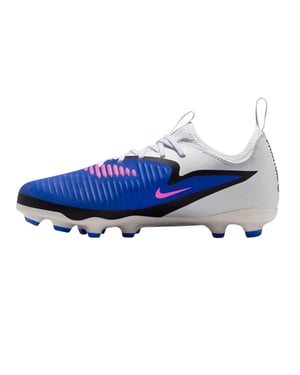 Nike Fotbollsskor för barn/ungdomar från Childrens/Kids Academy Training Firm Ground (Blå/vit/rosa)
