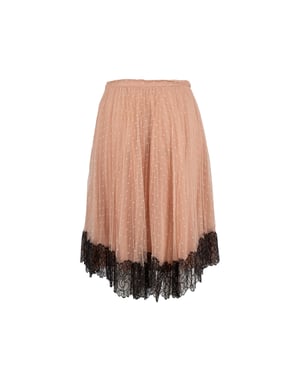 Rode Valentino tule rok met kanten afwerking - jaren '10