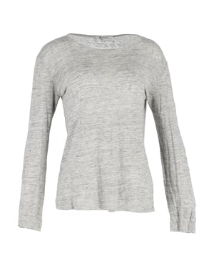 T Alexander Wang T-shirt med långärmad rund halsringning i grå bomull