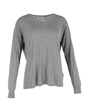 Alexander Wang T-shirt med långärmad rund halsringning i grå bomull