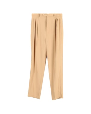 Iris & Ink Plisserade Byxor i Beige Bomull