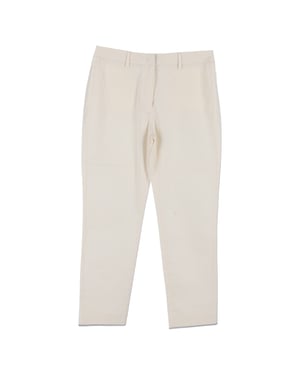 Weekend Max Mara raka byxor i vit bomull