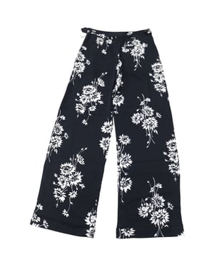 McQ by Alexander McQueen blommiga vida byxor i svart polyester