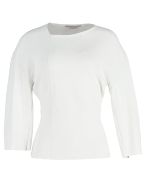 Stella McCartney top met ronde hals in wit katoen