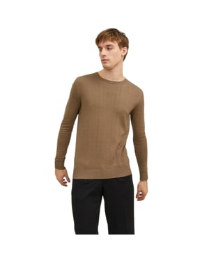 Jack And Jones Heren Essential-trui met ronde hals, normale pasvorm (Otter)