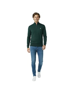 Jack Wills Heren Trui met trechterhals (Dennenmarmel)