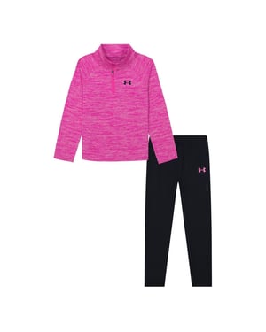 Under Armour Meisjesset Trainingspak (Zwart/roze)