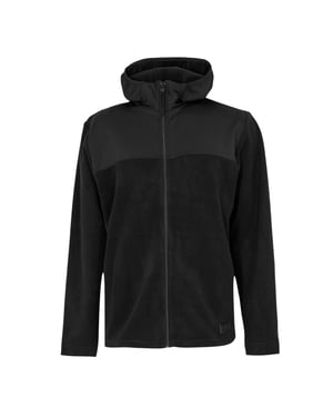 Rains Herenfleecejas met capuchon in Sintra-kleurblokken (Zwart)