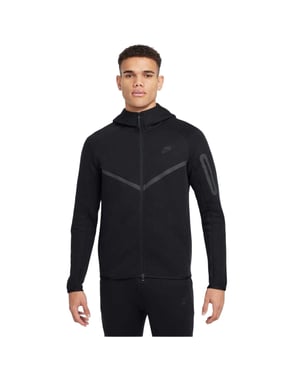 Nike Heren-hoodie met ritssluiting en chevronpatroon (Zwart)