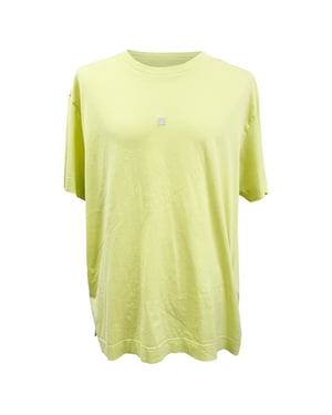 Givenchy 4G Logo geborduurd T-shirt van geel katoen