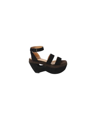Alaia Platform Sandals in Multicolor Suede