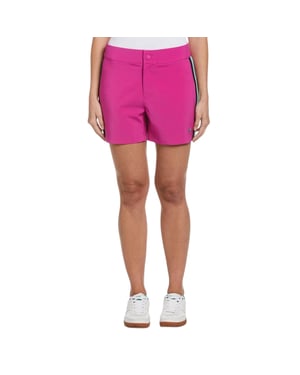 Original Penguin Dames Zijkant Stripe Skort (Fuchsia Roze)