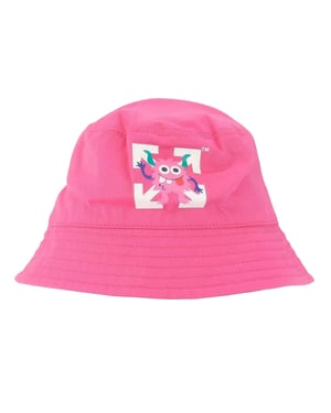 Off White Buckethat i canvas (Rosa)