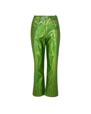 AmyLynn Lupe metallic broek voor dames (Groen metallic)