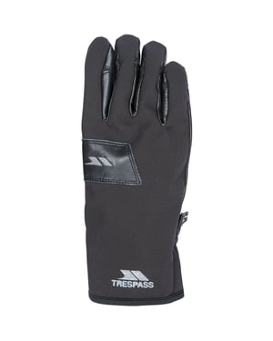 Trespass Heren Leren Atletische Snow Sports Handschoenen (Zwart)
