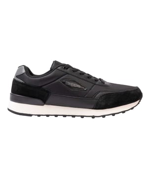 Kappa Heren Suède Platte Sneakers (Zwart)