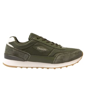 Kappa Heren Suède Platte Sneakers (Legergroen)