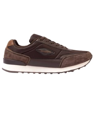 Kappa Heren Suède Platte Sneakers (Donkerbruin)