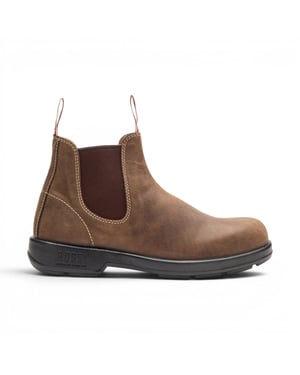 Rossi 404 Mocha Brown Leather Outdoor Chelsea Boots - Spinifex