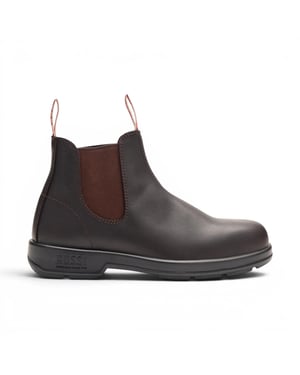 Rossi 404 Claret Brown Leather Outdoor Chelsea Boots - Spinifex