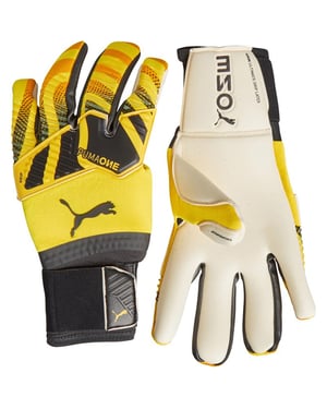 Puma One Grip 1 Hybrid Pro Yellow Adults Goalkeeper Gloves