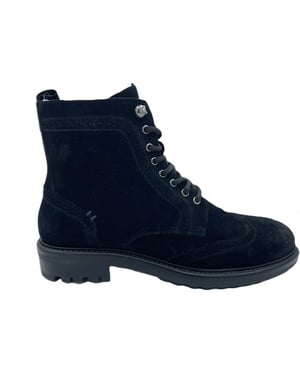 Osprey London The Professor Suede Men's Black Boots