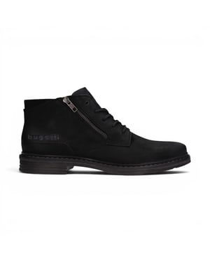 Bugatti Herrs svarta lädersnörnings Chukka Ankle Boots - Rigalo Evo C30