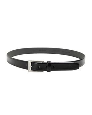 Boss Riem heren koeienhuid leer (Zwart)