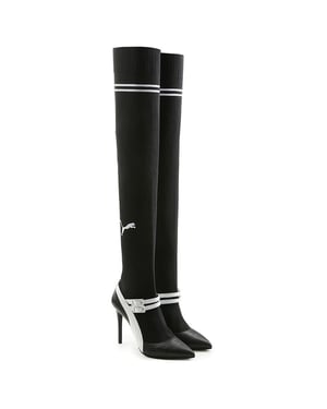 Puma x Fenty Knitted High Mary Jane Womens Black Heels Shoes
