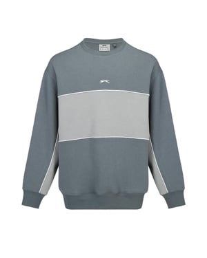 Slazenger Heren Fleece Sweatshirt met ronde hals (Leisteen/Grijs)