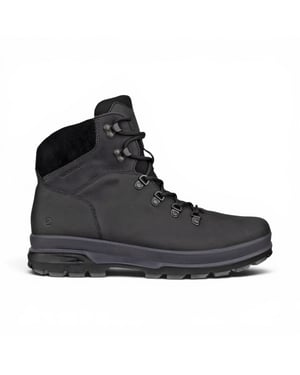 Ecco Zwarte Leren Waterdichte Veterschoenen Voor Heren - Rugged Track 25