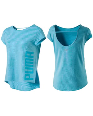 Puma Dancer Stripe Womens Blue T-Shirt