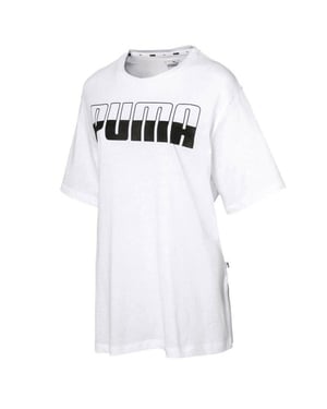 Puma Rebel Boyfriend Womens White T-Shirt