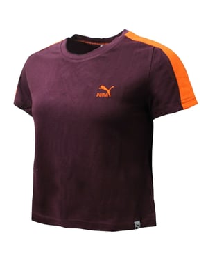 Puma Classics Structured Womens Burgundy T-Shirt