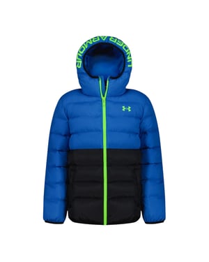 Under Armour Pronto polyester gewatteerd jack voor kinderen (Marineblauw/Techblauw)