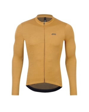 dhb Herr Aeron 2.0 Merinoull Långärmad Cykeltröja (Gyllene Brun)