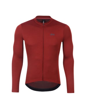 dhb Heren Aeron 2.0 Merino Wol Lange Mouwen Fietsjersey (Vuursteen)