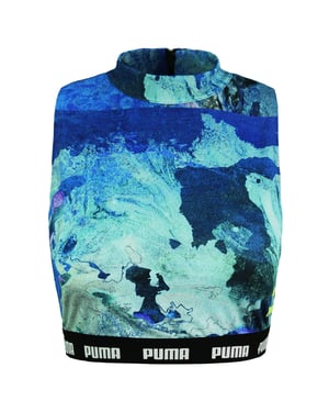 Puma x Central Saint Martins AOP Womens Blue Crop Top