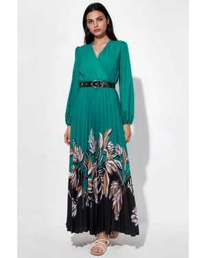 Bloemen Midi-jurk met Ceintuur